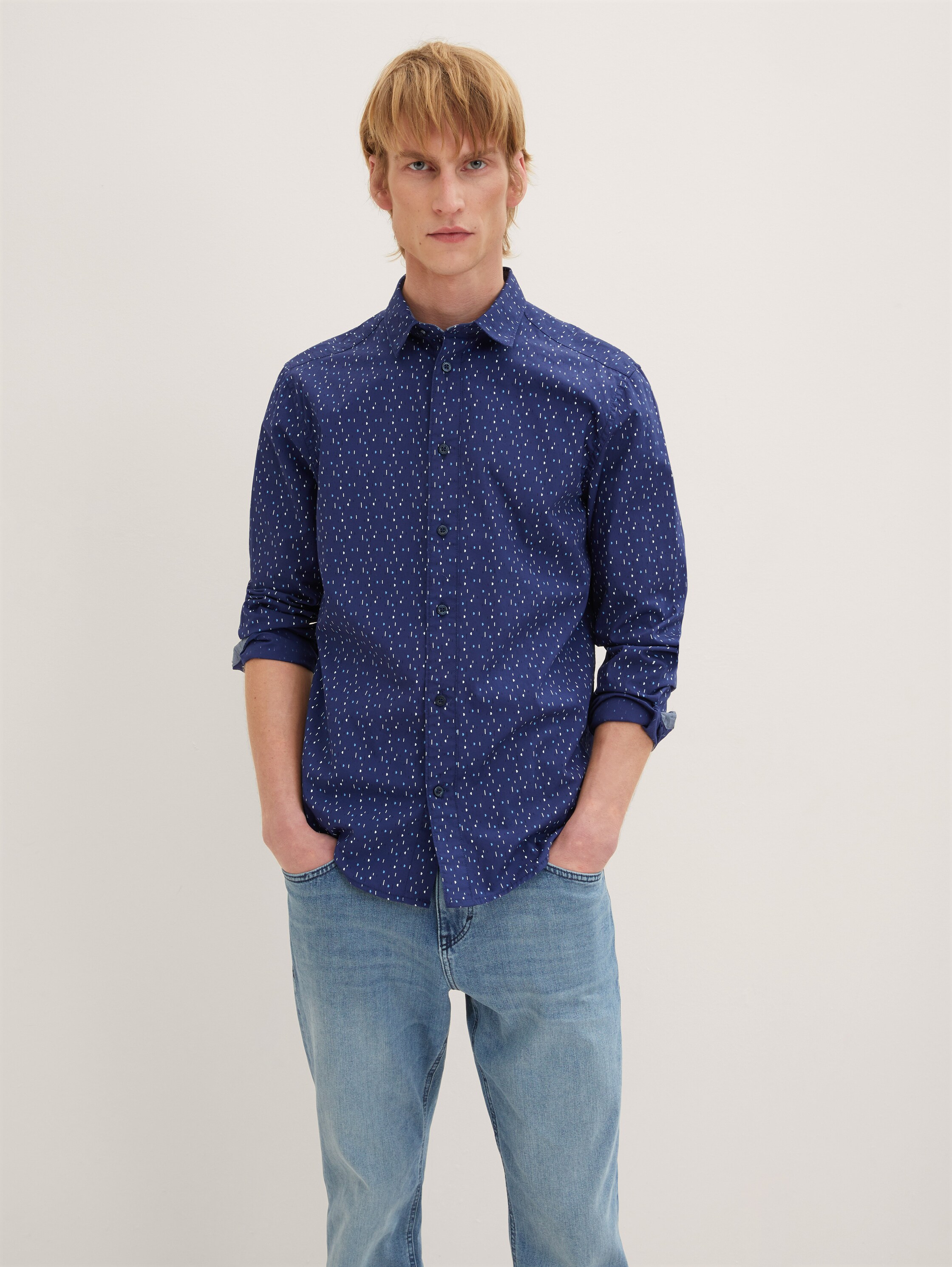 Shirt with an all-over print - dark blue multicolor design