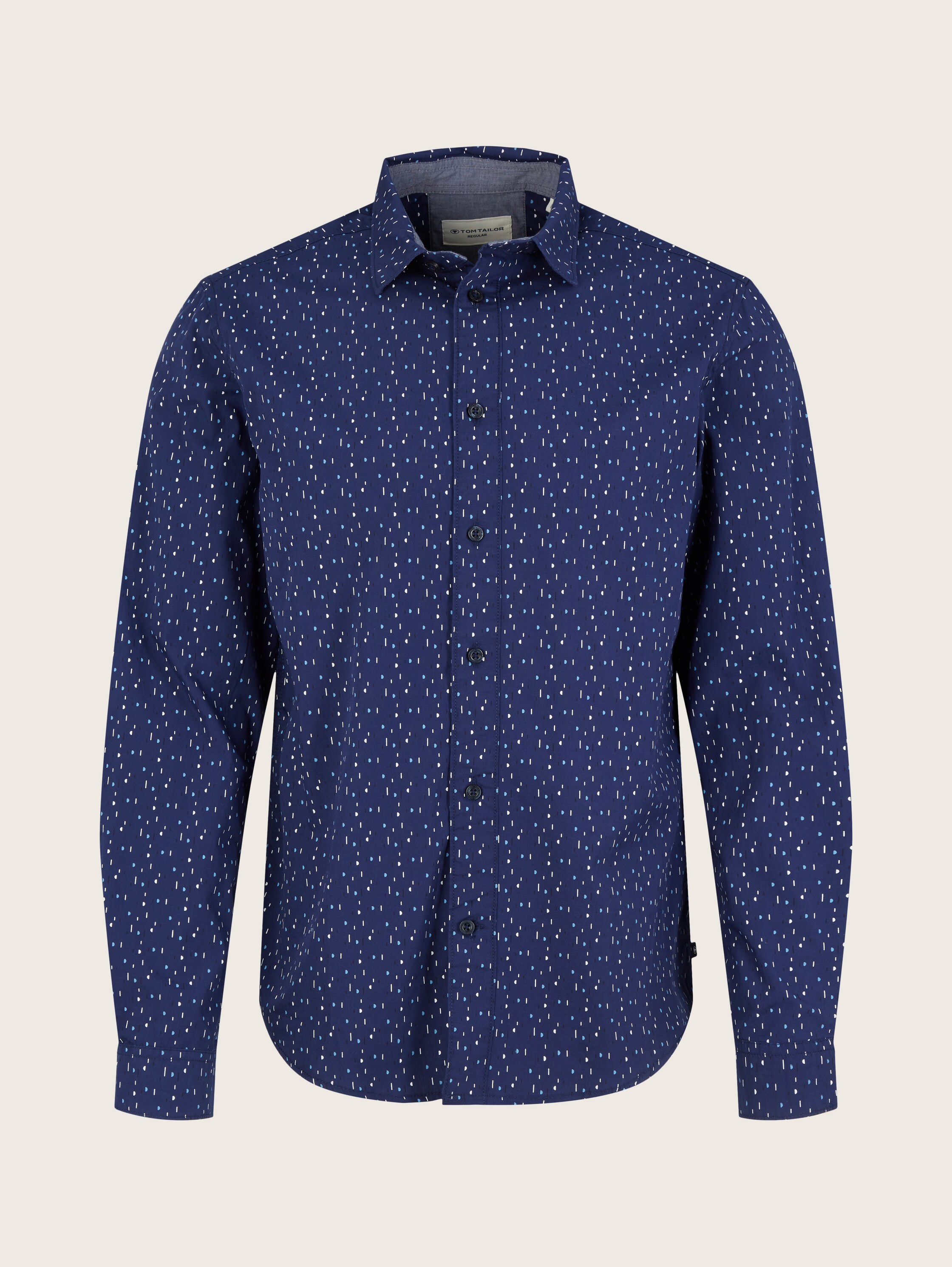 Shirt with an all-over print - dark blue multicolor design - Front product view