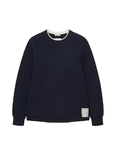 Selected, 2-in-1 sweatshirt with texture by Tom Tailor, blue