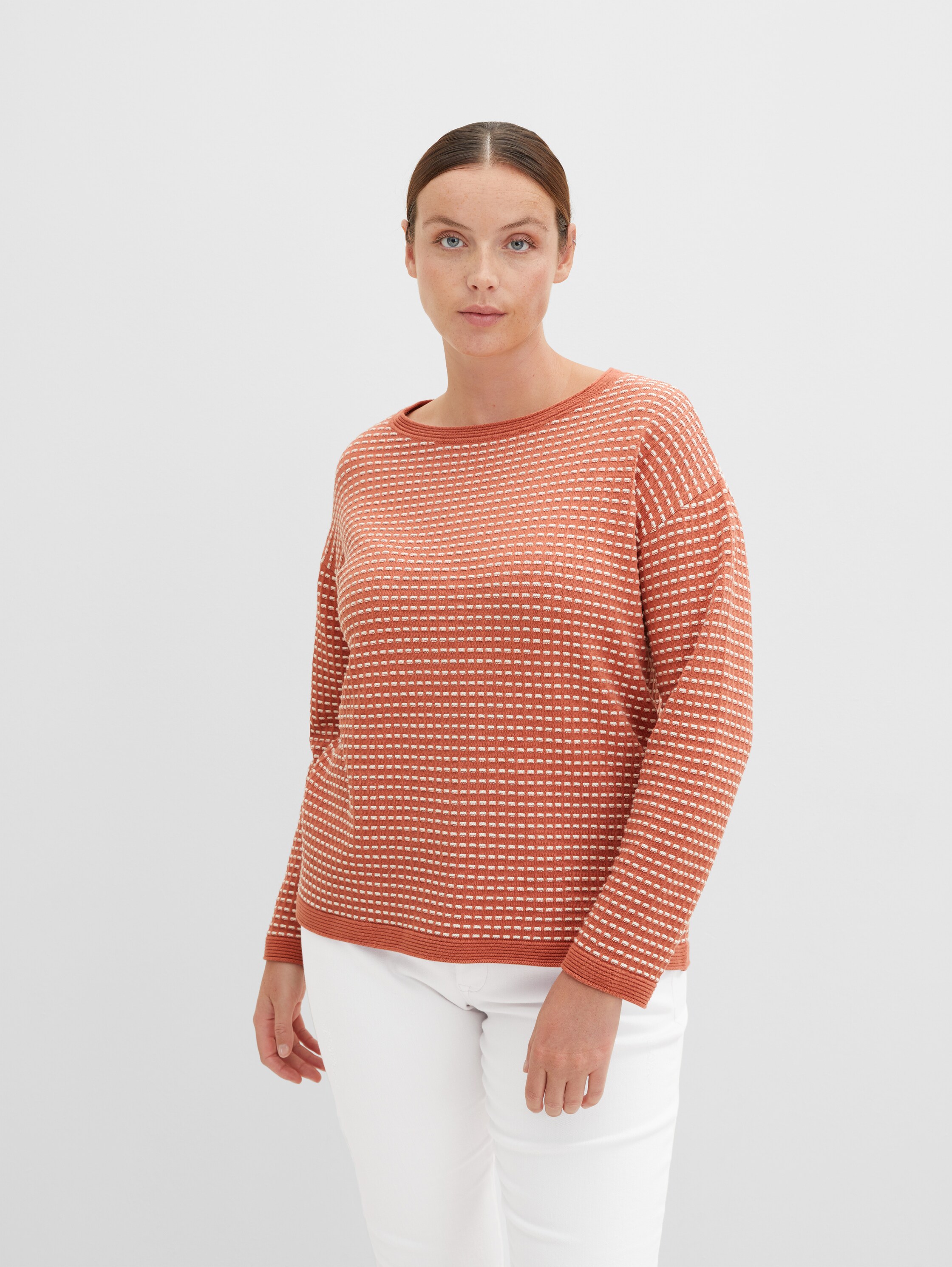 Plus Size - Strukturierter Strickpullover - 3