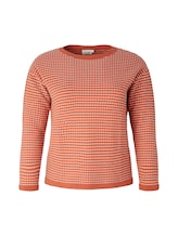 Ausgewählt, Plus Size - Strukturierter Strickpullover von Tom Tailor, rot