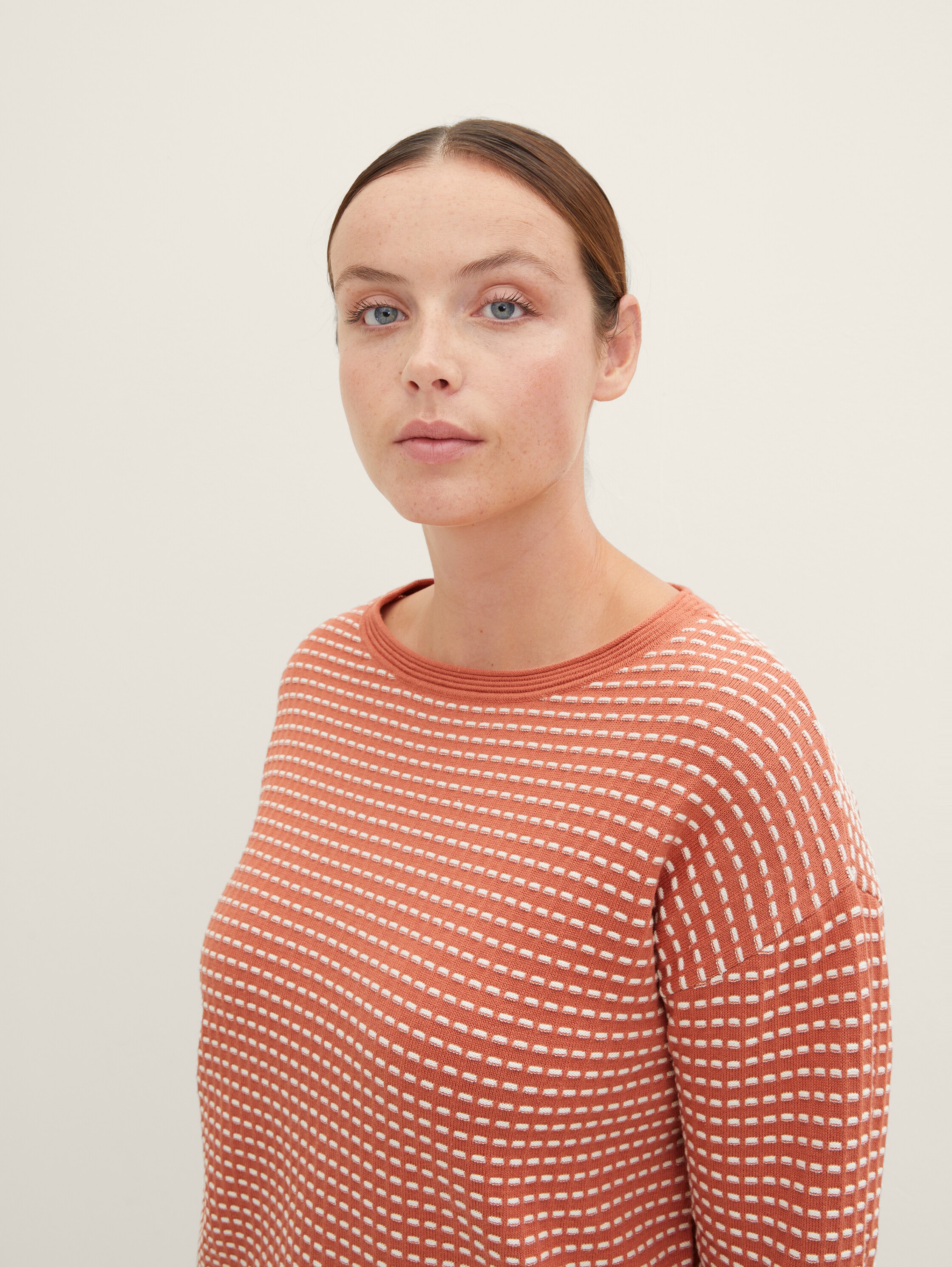 Plus Size - Strukturierter Strickpullover - 6