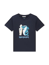 Ausgewählt, T-Shirt mit Wendepailletten von Tom Tailor, blau
