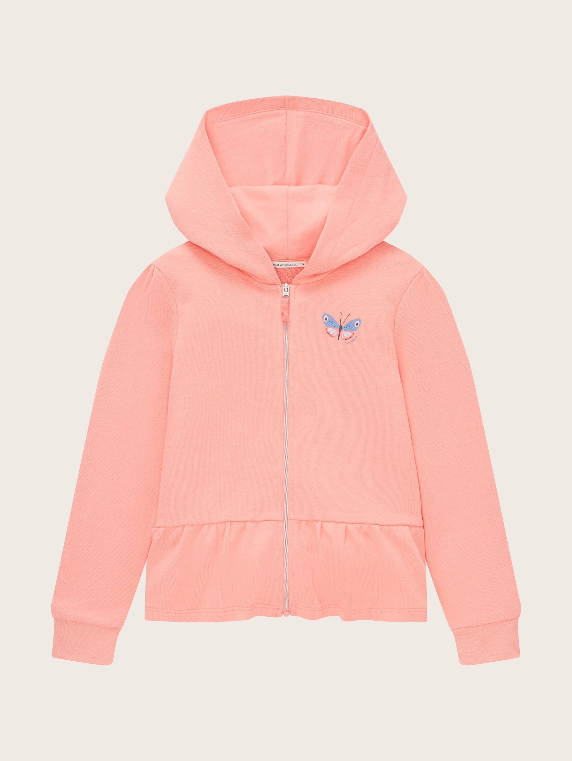 Sweatjack met volants - light cobbler rose - Product vooraanzicht