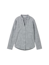 Not Selected, Blouse with breast pockets by Tom Tailor, blue