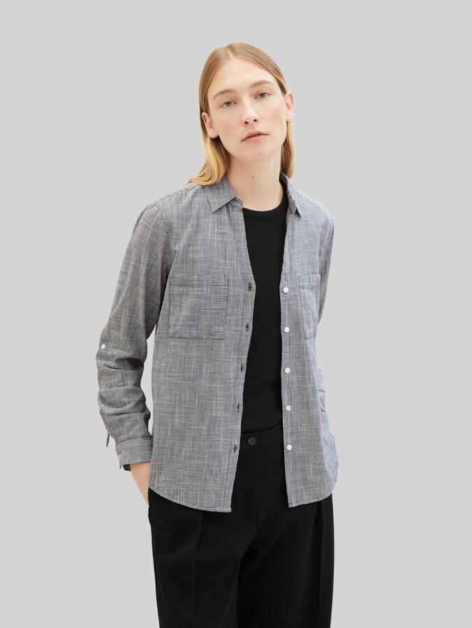 Bluse mit Brusttaschen von Women, sky captain blue