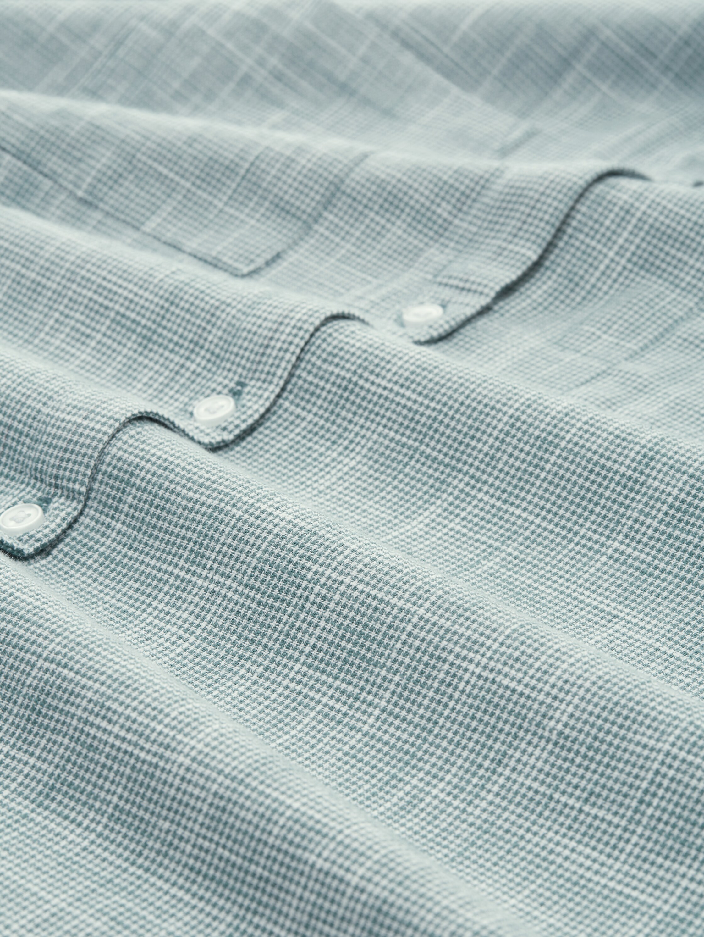 Bluse mit Brusttaschen - Sea Pine Green - Material-Ansicht