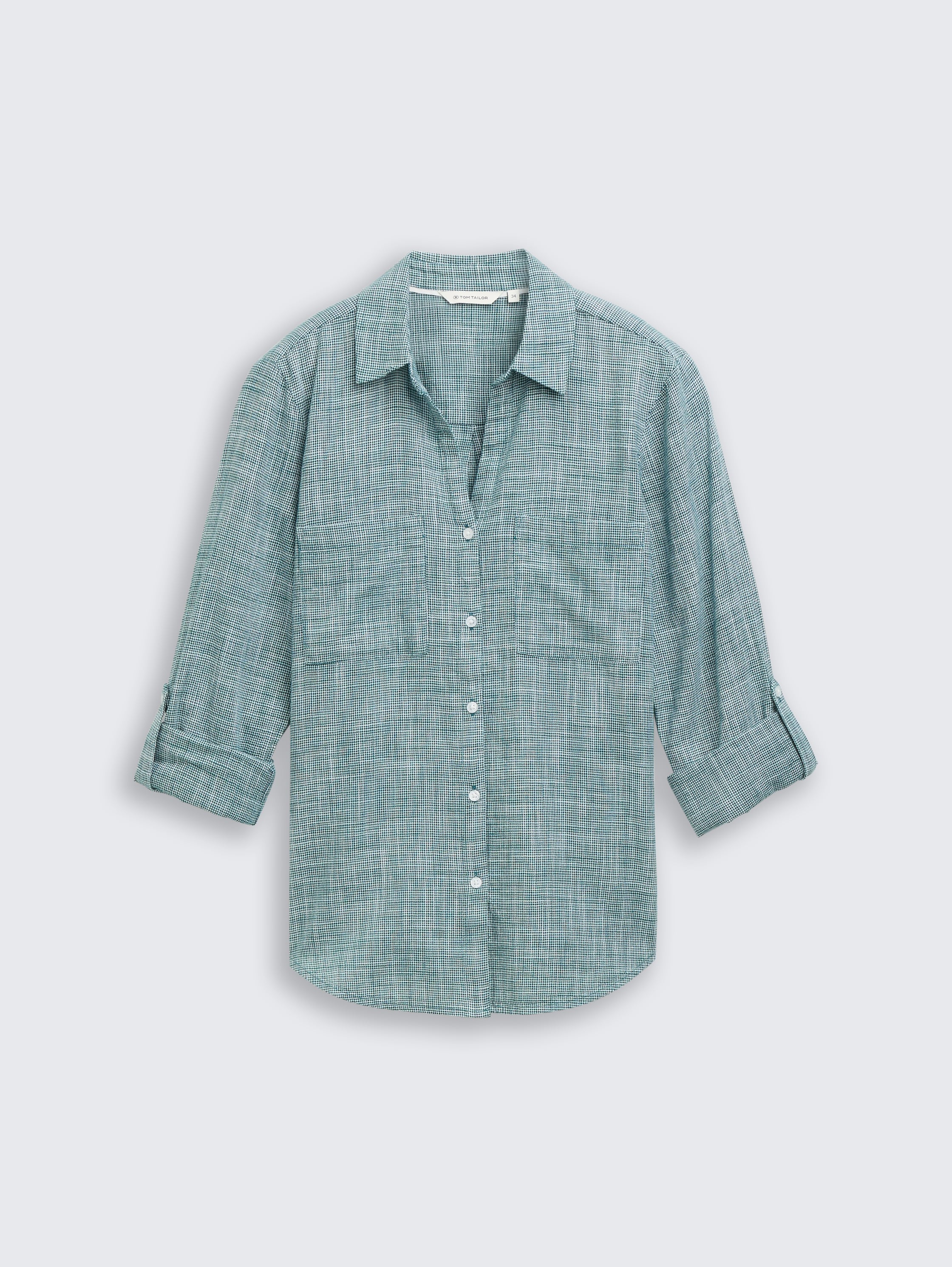 Bluse mit Brusttaschen - deep_meadow_green - 