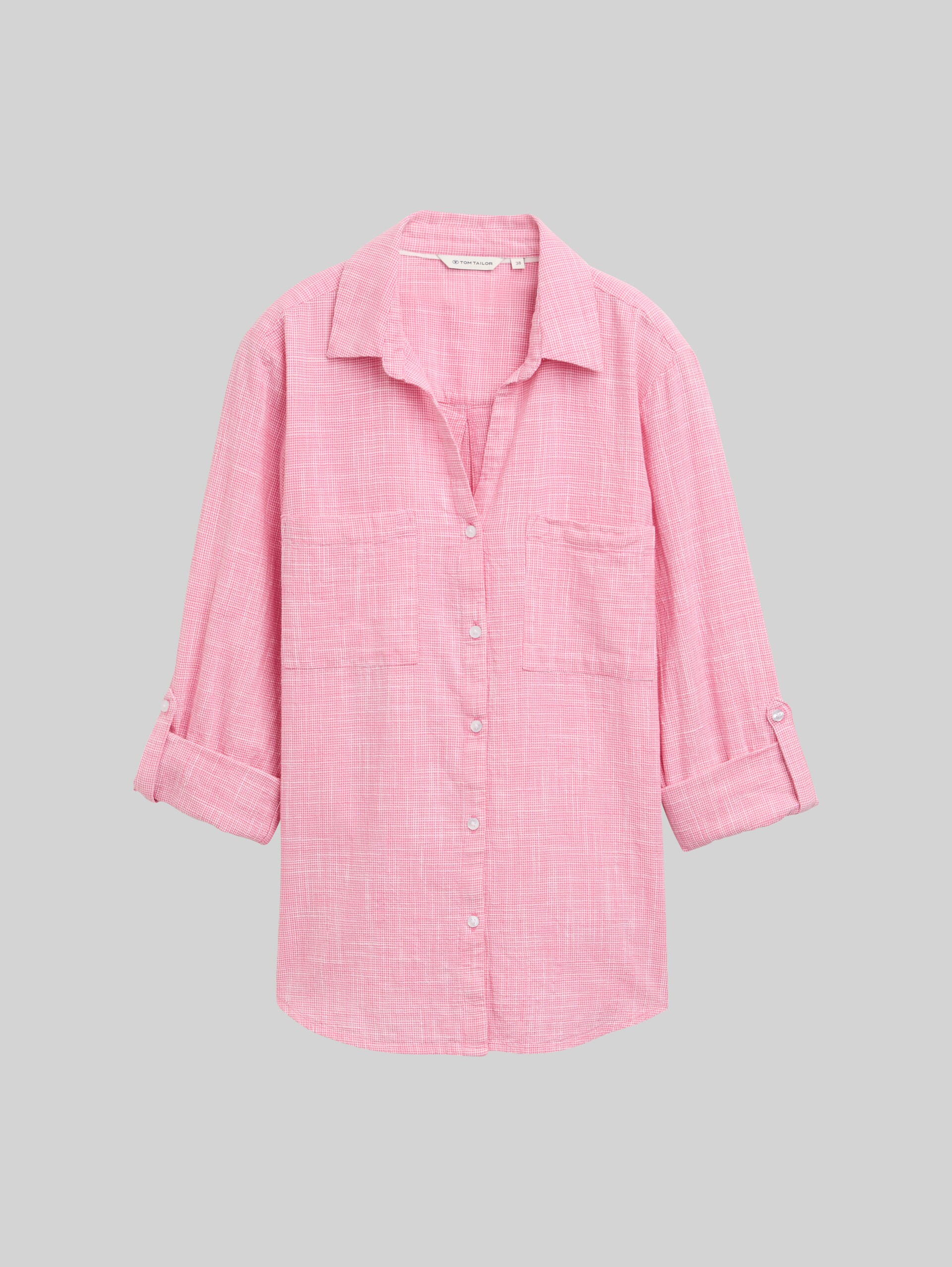 Blouse avec poches poitrine - Bright Rose - Vue de face du produit