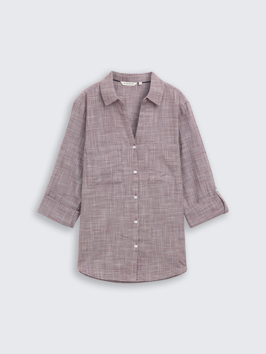 Bluse mit Brusttaschen - bordeaux red - Vorder-Produkt-Ansicht