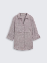 Chemisier avec poches poitrine - bordeaux red - Vue de face du produit