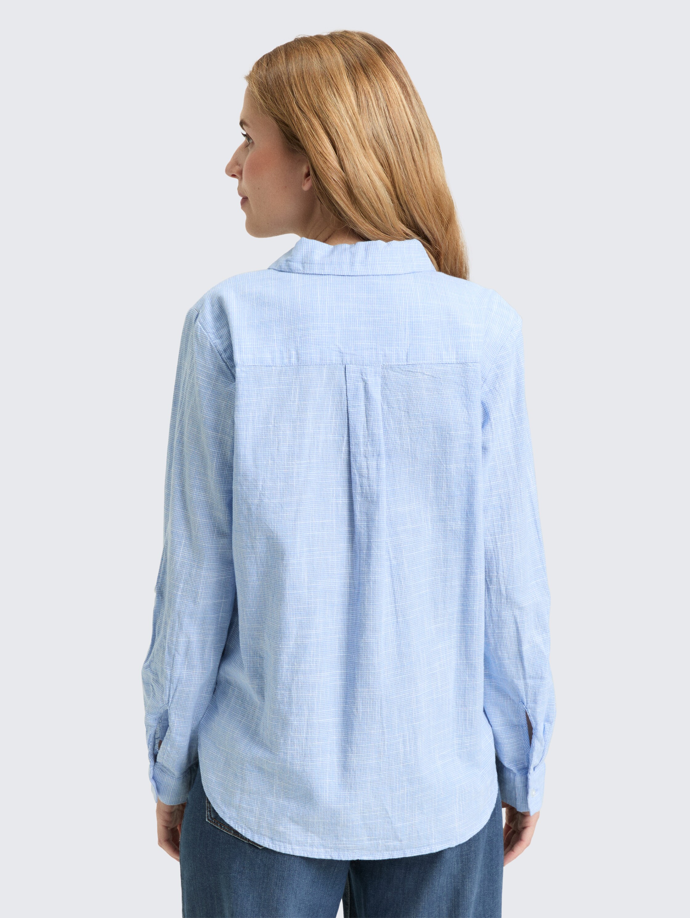 Blouse with breast pockets - dreamy_blue - 