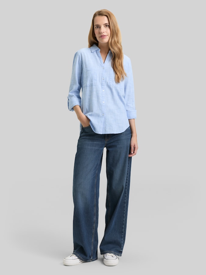 Bluse mit Brusttaschen von Women, dreamy blue