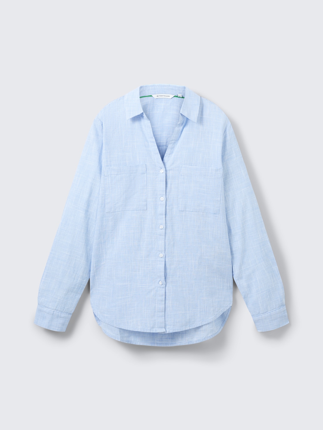 Bluse mit Brusttaschen - dreamy blue