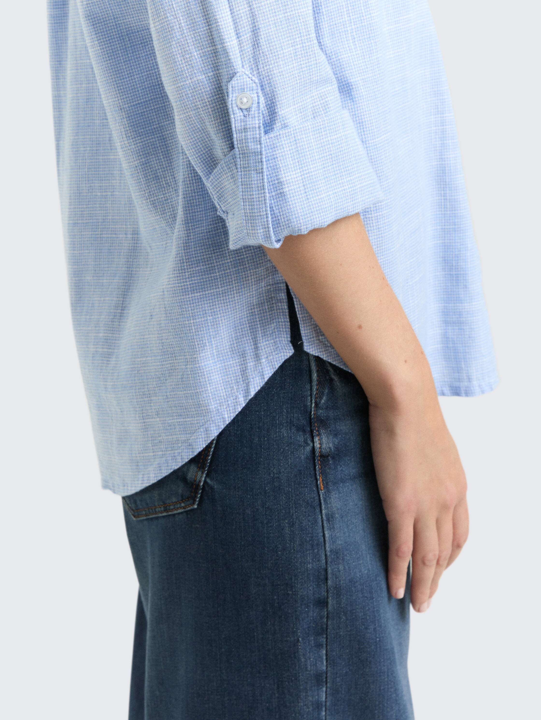 Blouse with breast pockets - dreamy_blue - 
