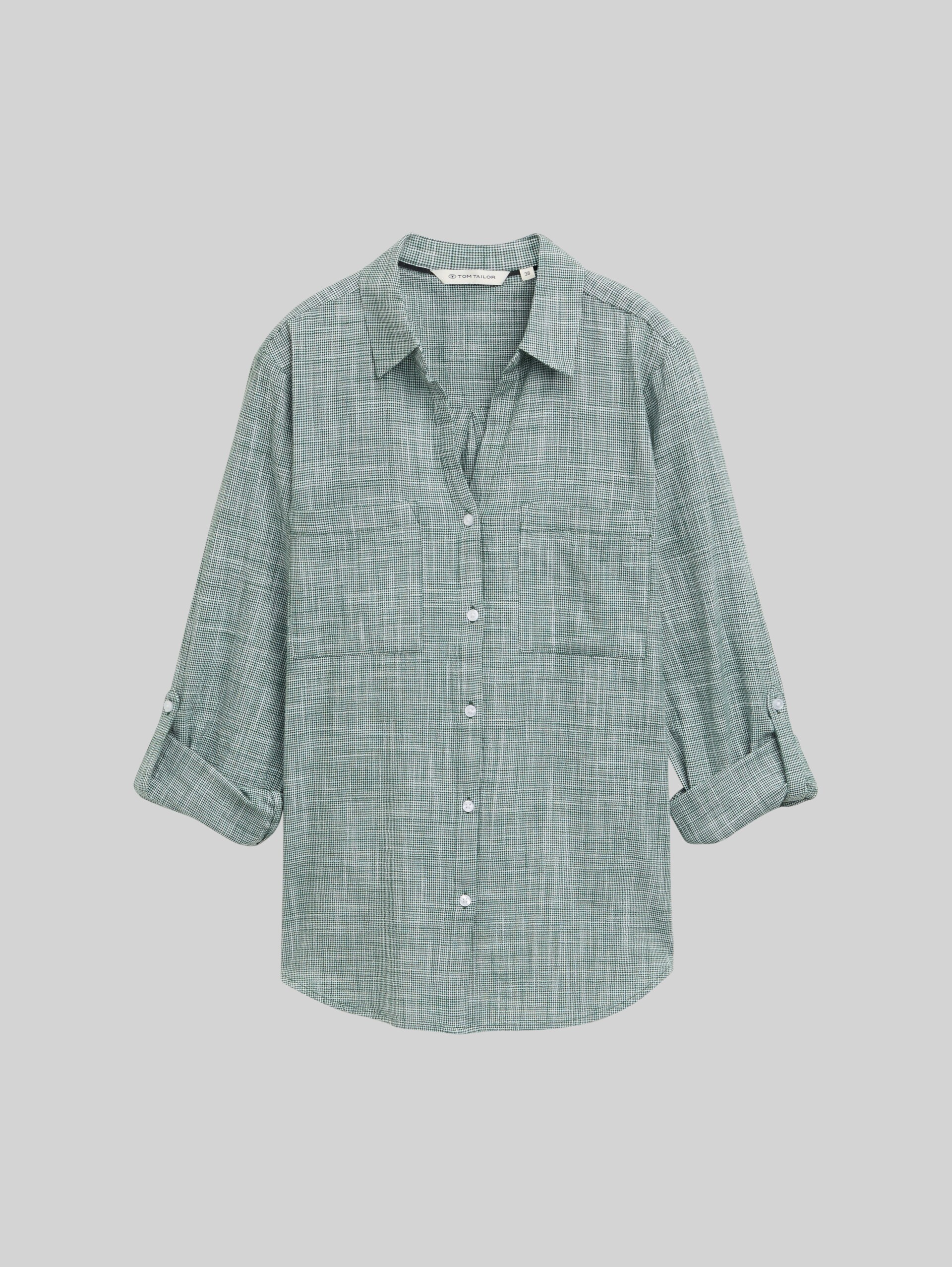Blouse avec poches poitrine - explorer green - Vue de face du produit