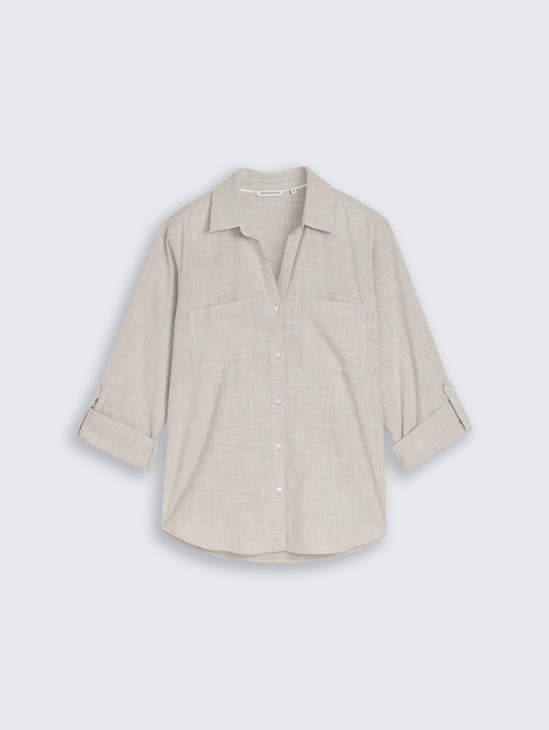 Bluse mit Brusttaschen - soft taupe grey - Vorder-Produkt-Ansicht