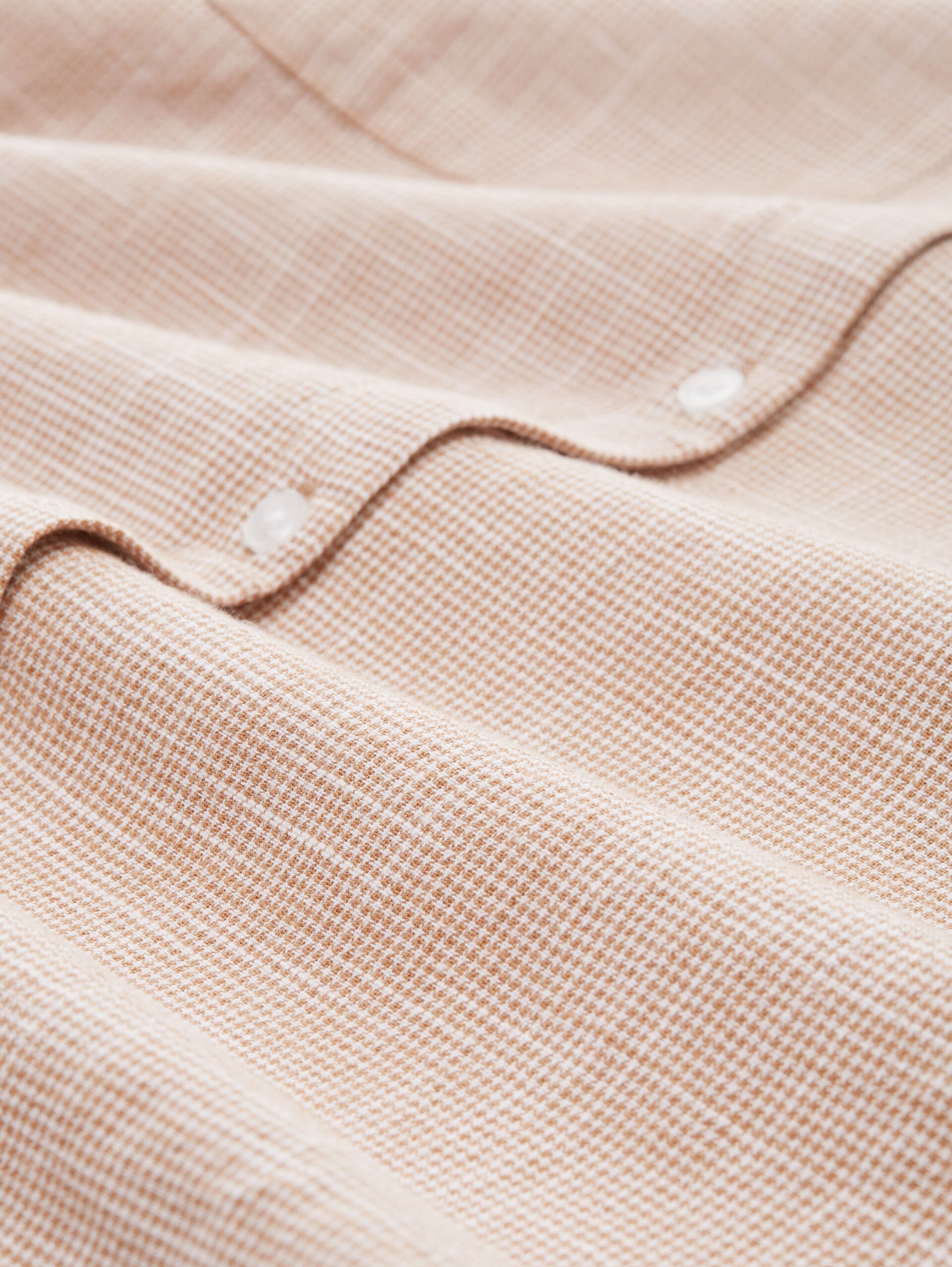 Blouse with breast pockets - almond brown - Material view