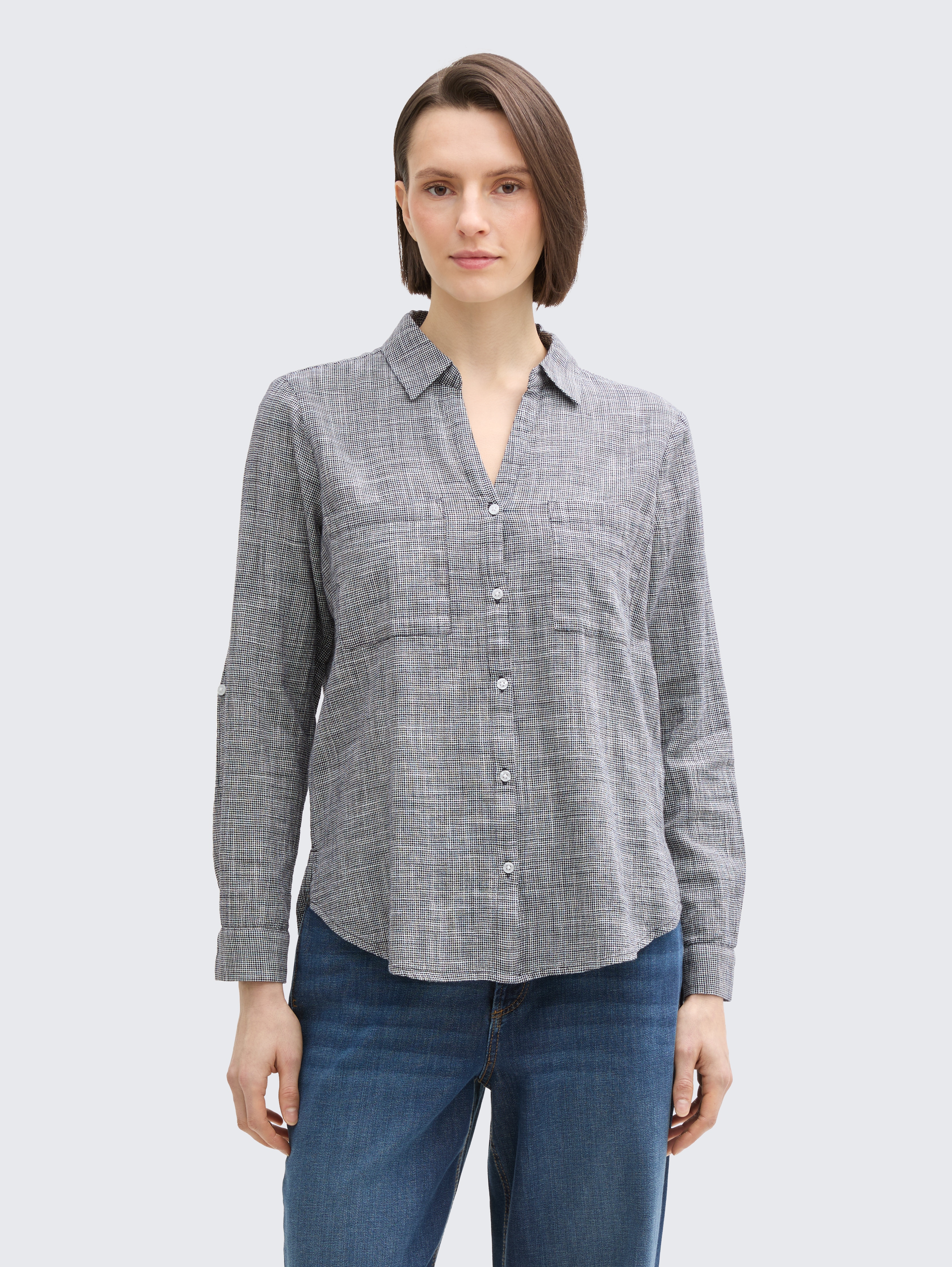 Bluse mit Brusttaschen von Women, midnight navy blue