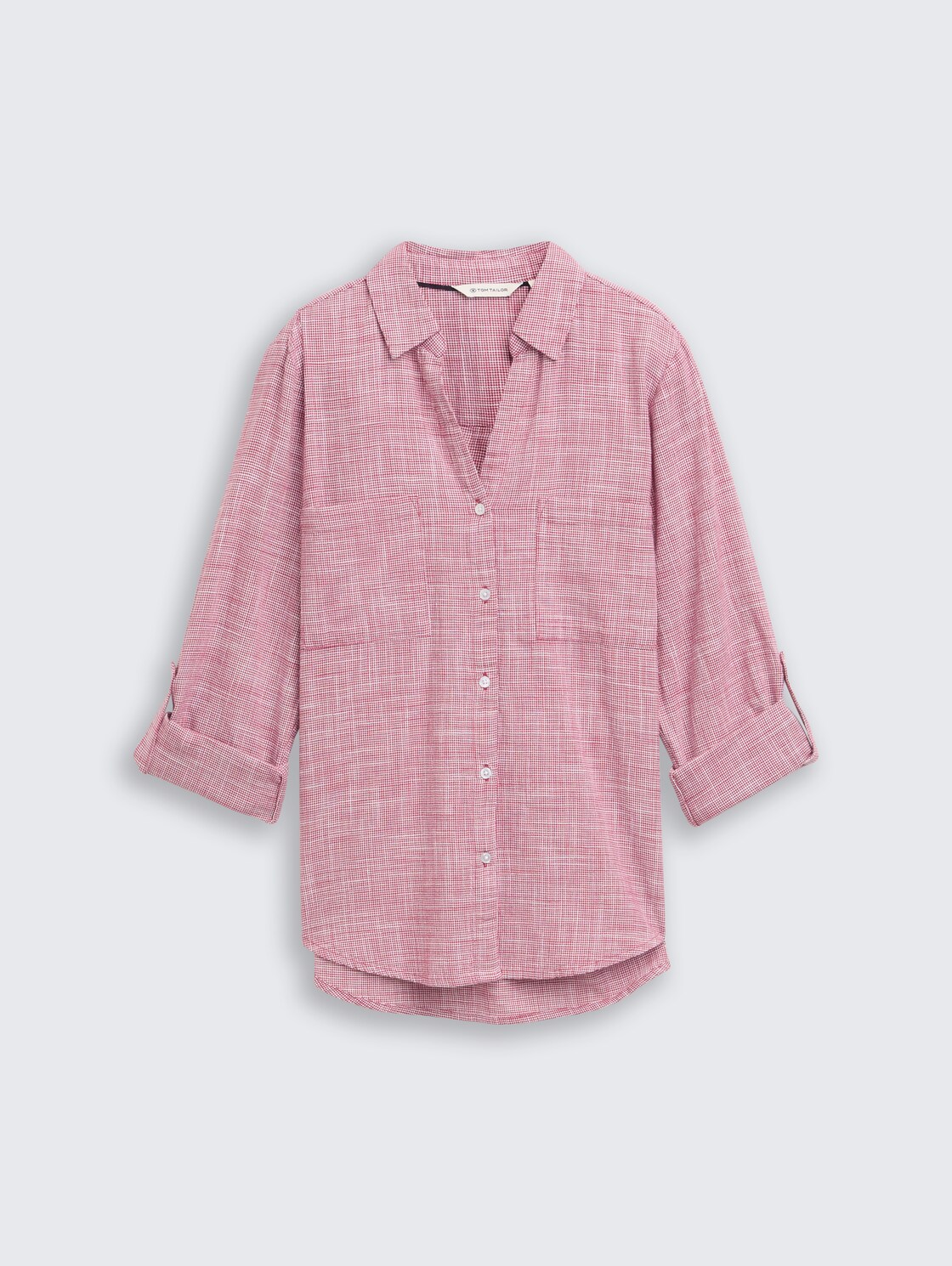 Bluse mit Brusttaschen - dark pink - Vorder-Produkt-Ansicht