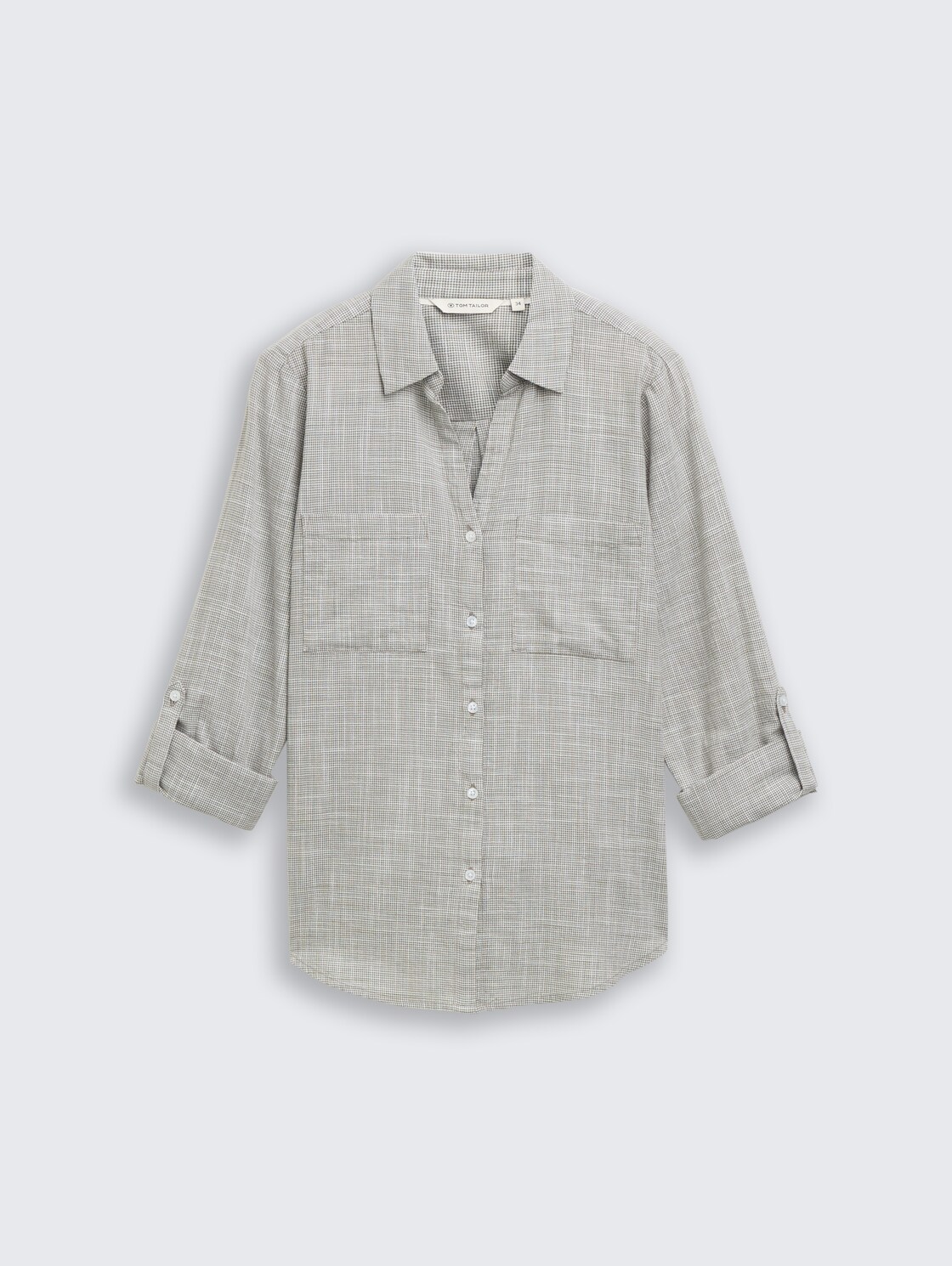 Bluse mit Brusttaschen - cloudy green - Vorder-Produkt-Ansicht