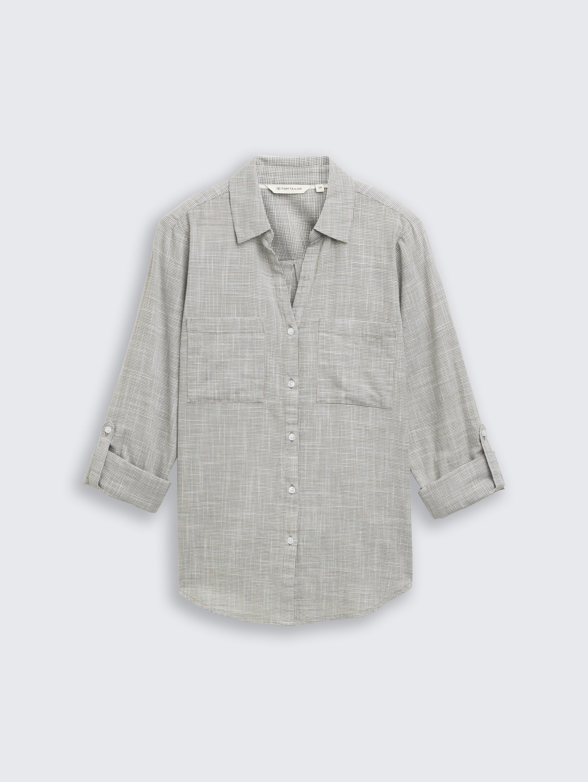 Bluse mit Brusttaschen - cloudy green - Vorder-Produkt-Ansicht