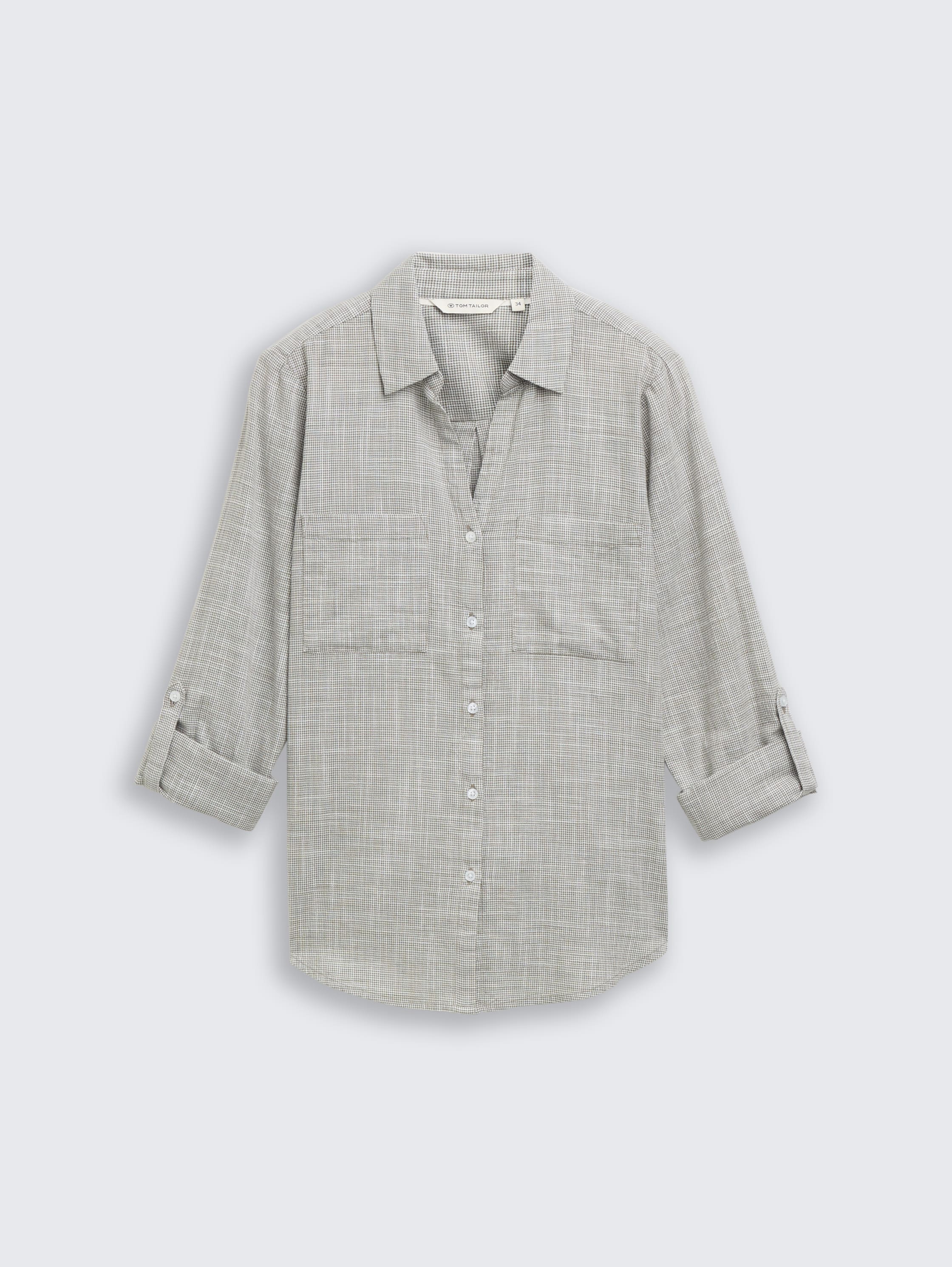 Chemisier avec poches poitrine - cloudy green - Vue de face du produit