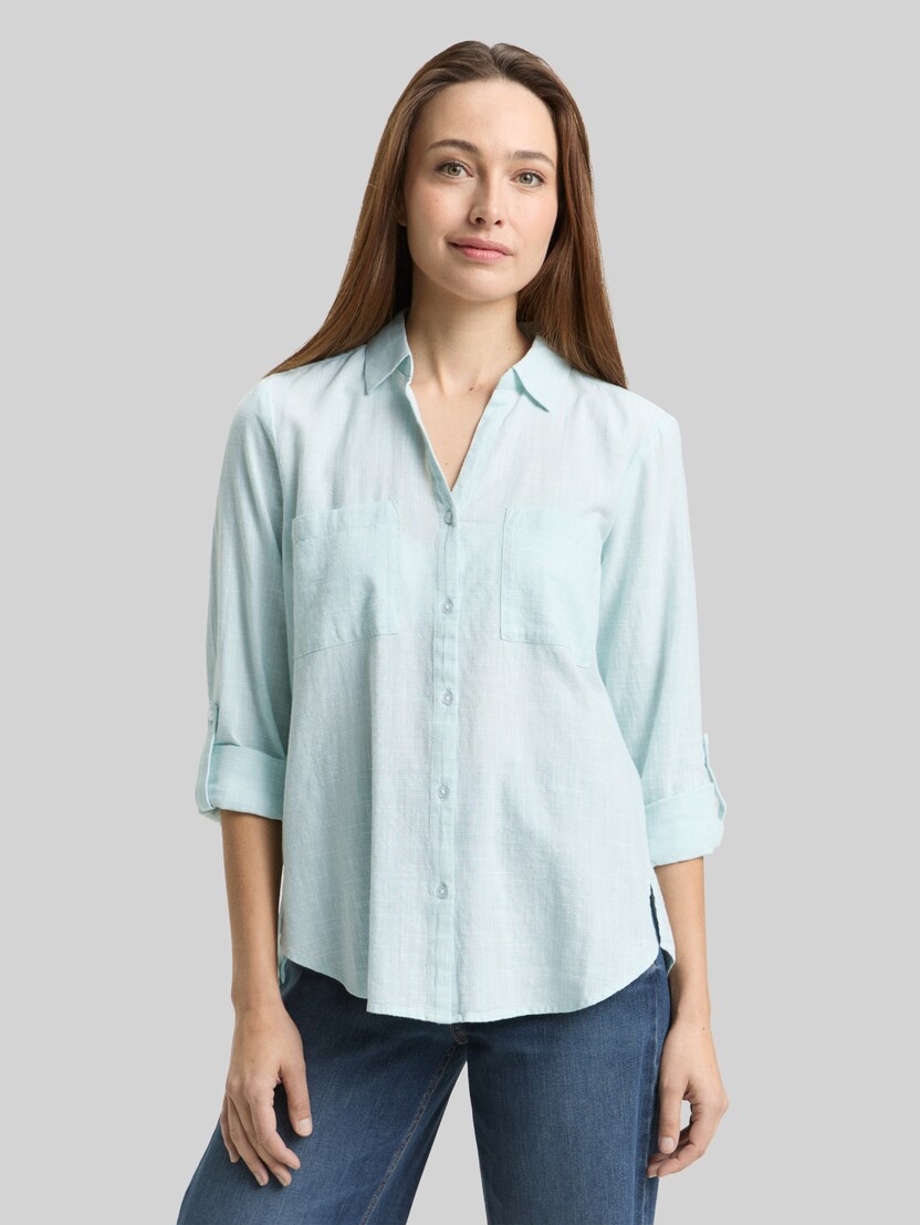 Blouse met borstzakken door Women, new blue haze