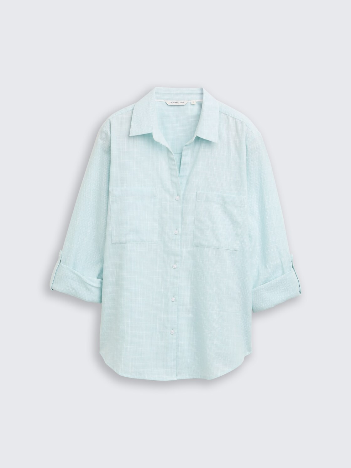 Blouse with chest pockets - new blue haze - Front product view