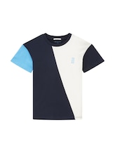 Selected, T-shirt with colour blocking by Tom Tailor, blue