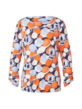 Selected, Long-sleeved shirt with an all-over print by Tom Tailor, blue