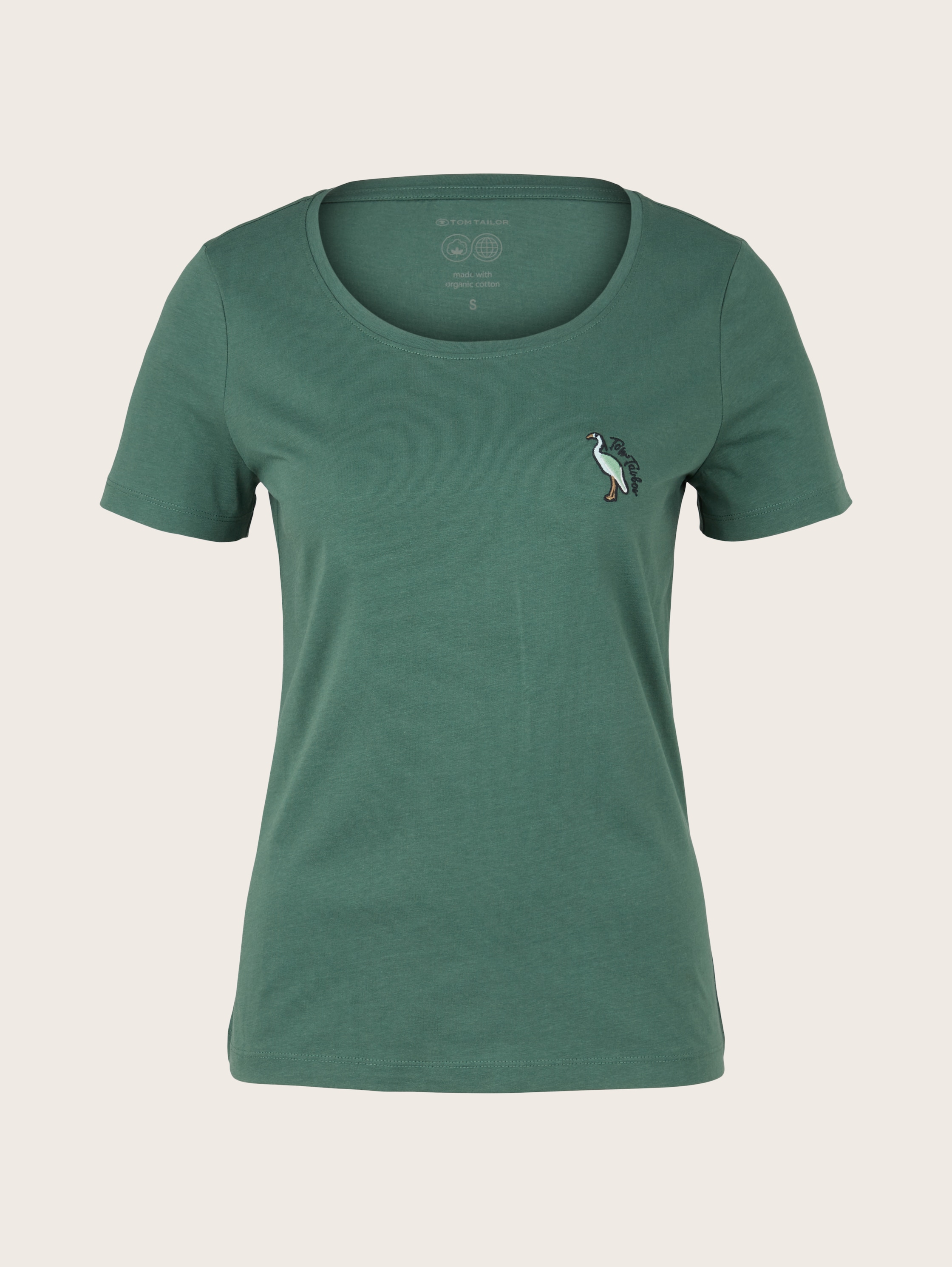 T-Shirt mit Stickerei - pineneedle green - Vorder-Produkt-Ansicht
