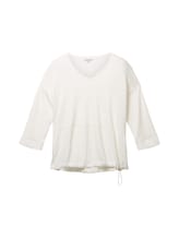Geselecteerd, T-shirt met 3/4 mouw door Tom Tailor, wit