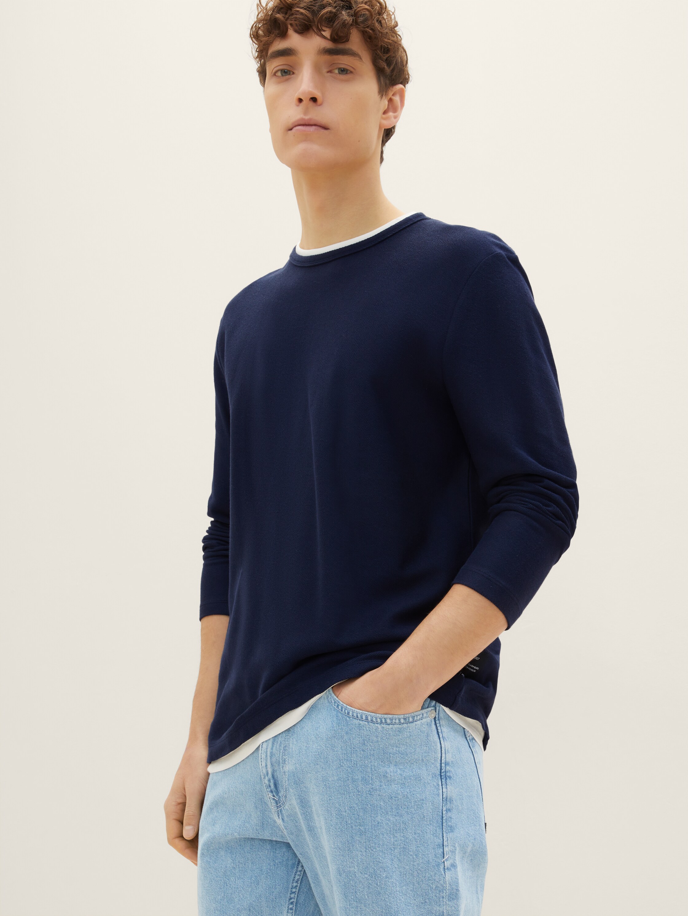 Langarmshirt mit Struktur - 1