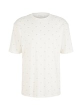 Selected, T-shirt with an all-over print by Tom Tailor, white