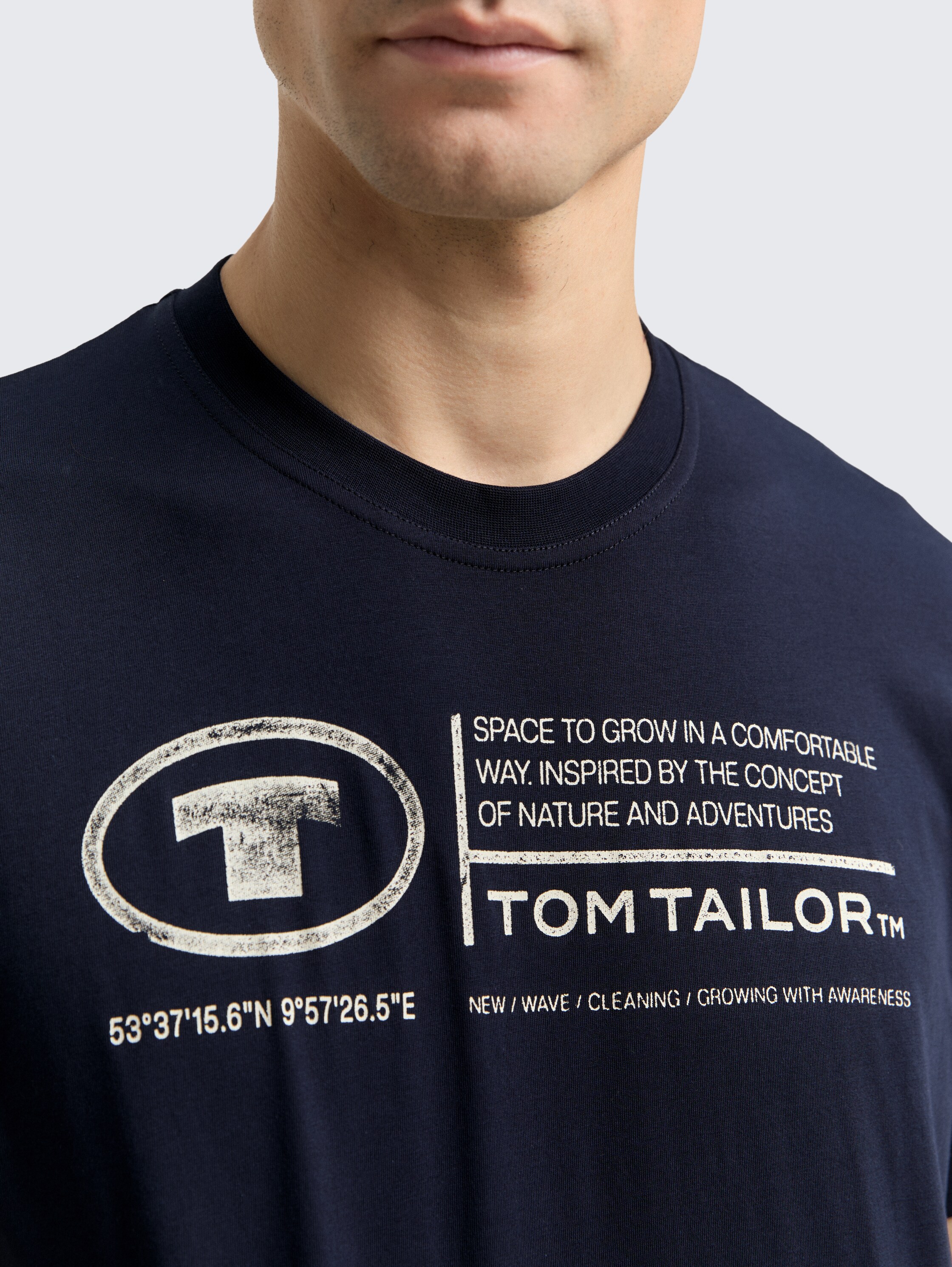 T-Shirt mit Logo Print - sky_captain_blue_1 - 