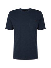Ausgewählt, T-Shirt in Melange-Optik von Tom Tailor, blau