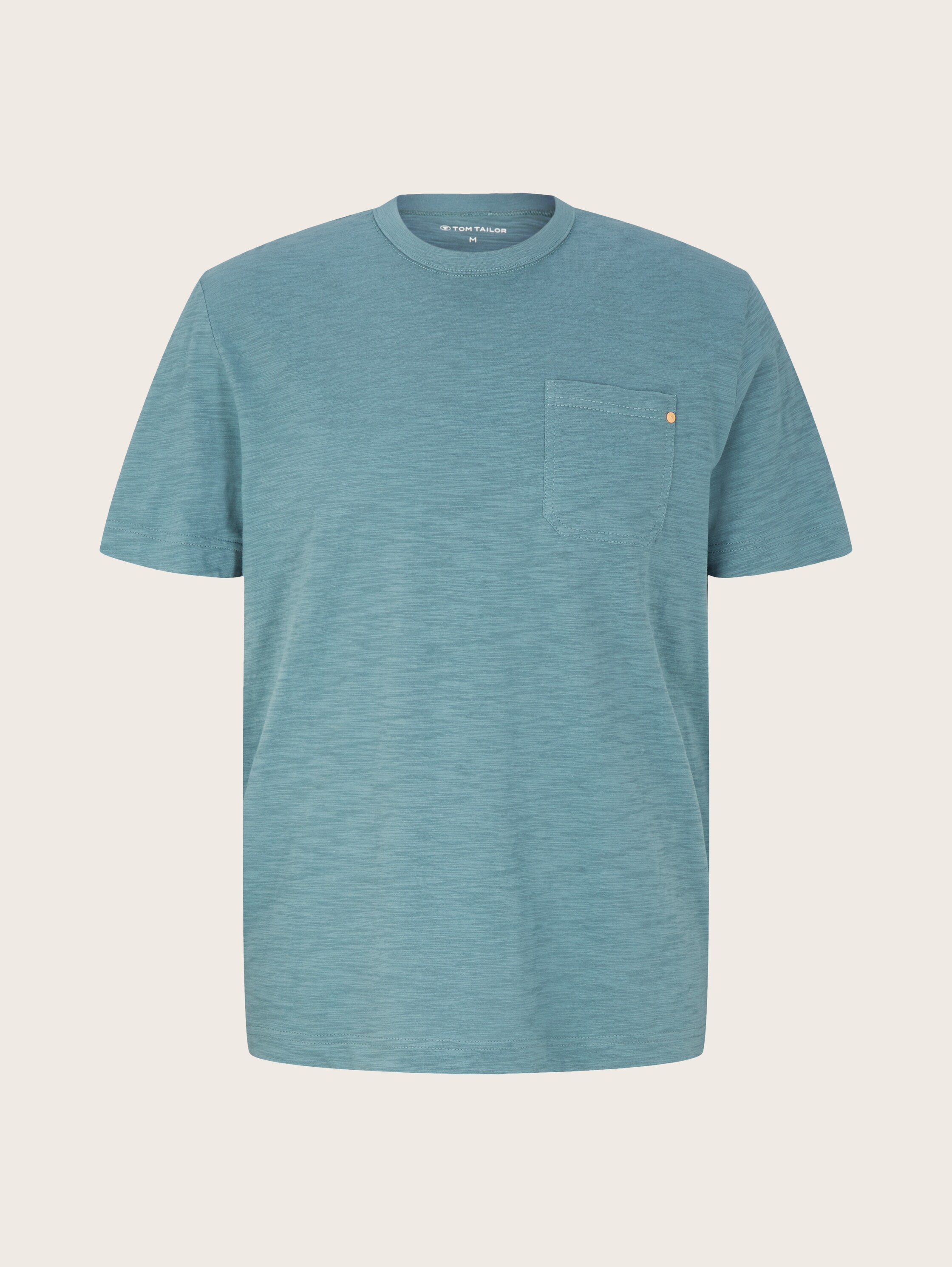 T-shirt aspect chiné - deep bluish green - Vue de face du produit