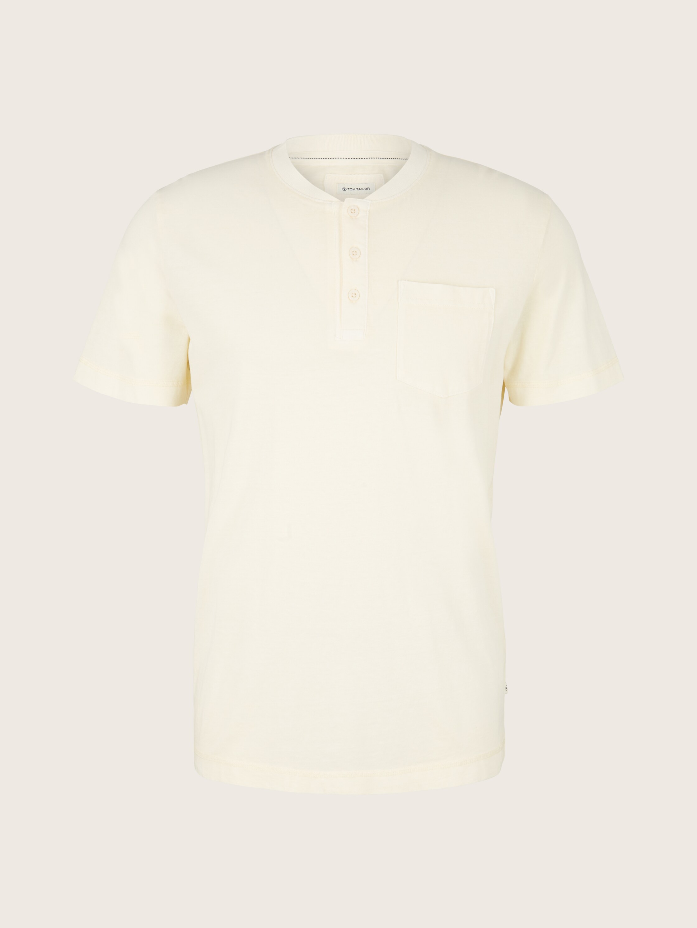 T-shirt met sterke wassing - vintage beige - Product vooraanzicht