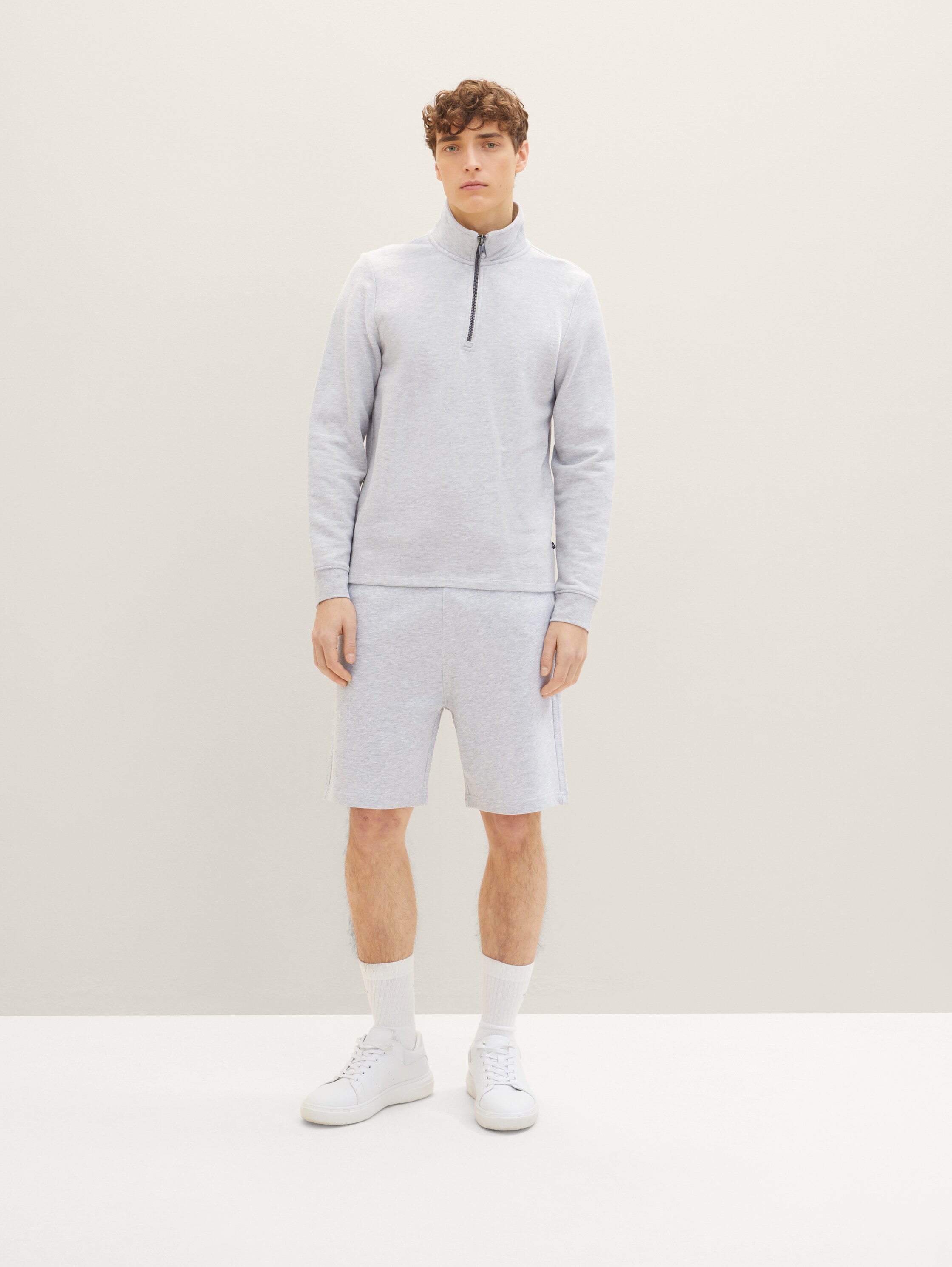 Basic Jogger Shorts - Light Stone Grey Melange