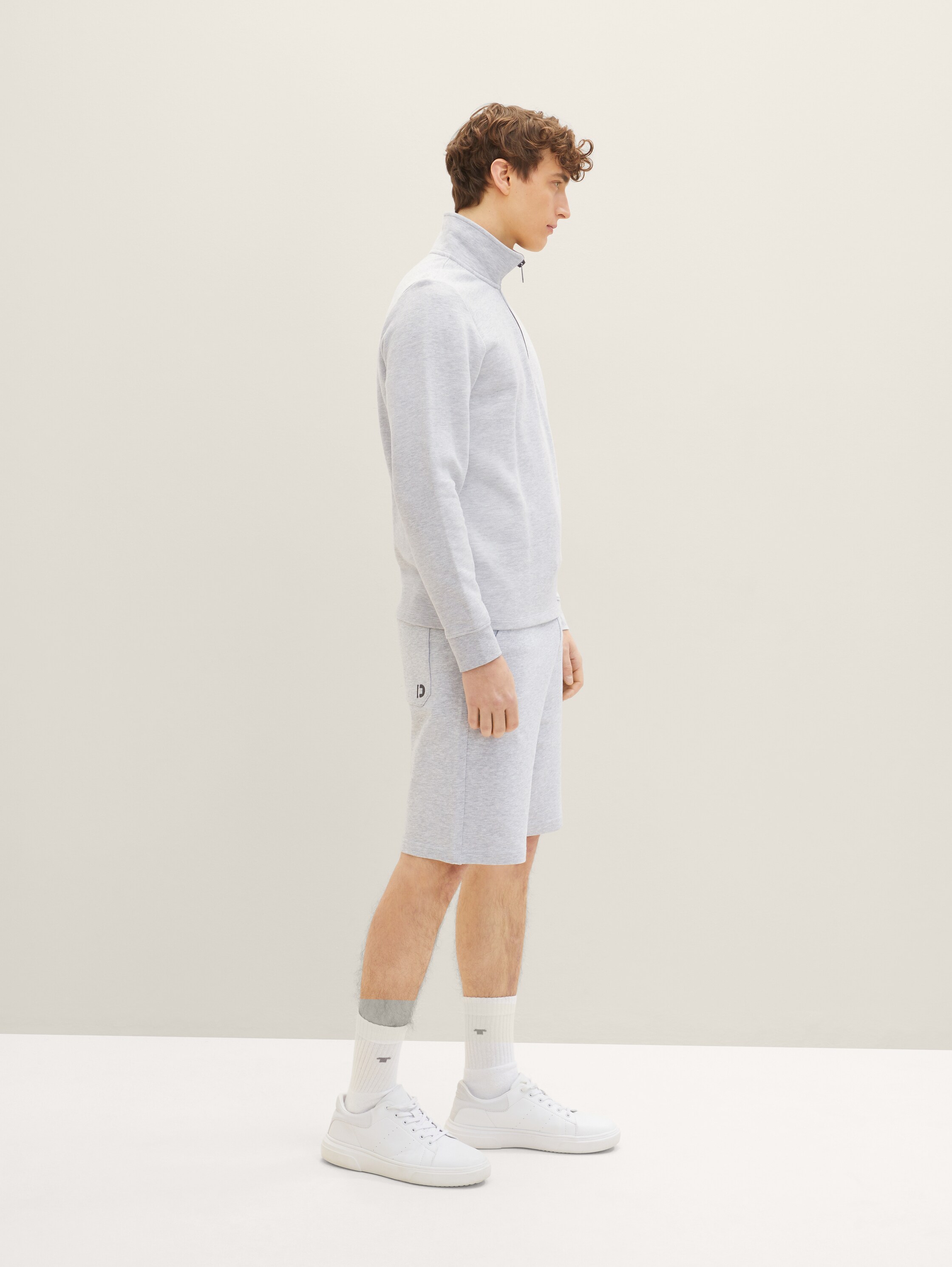 Basic Jogger Shorts - Light Stone Grey Melange