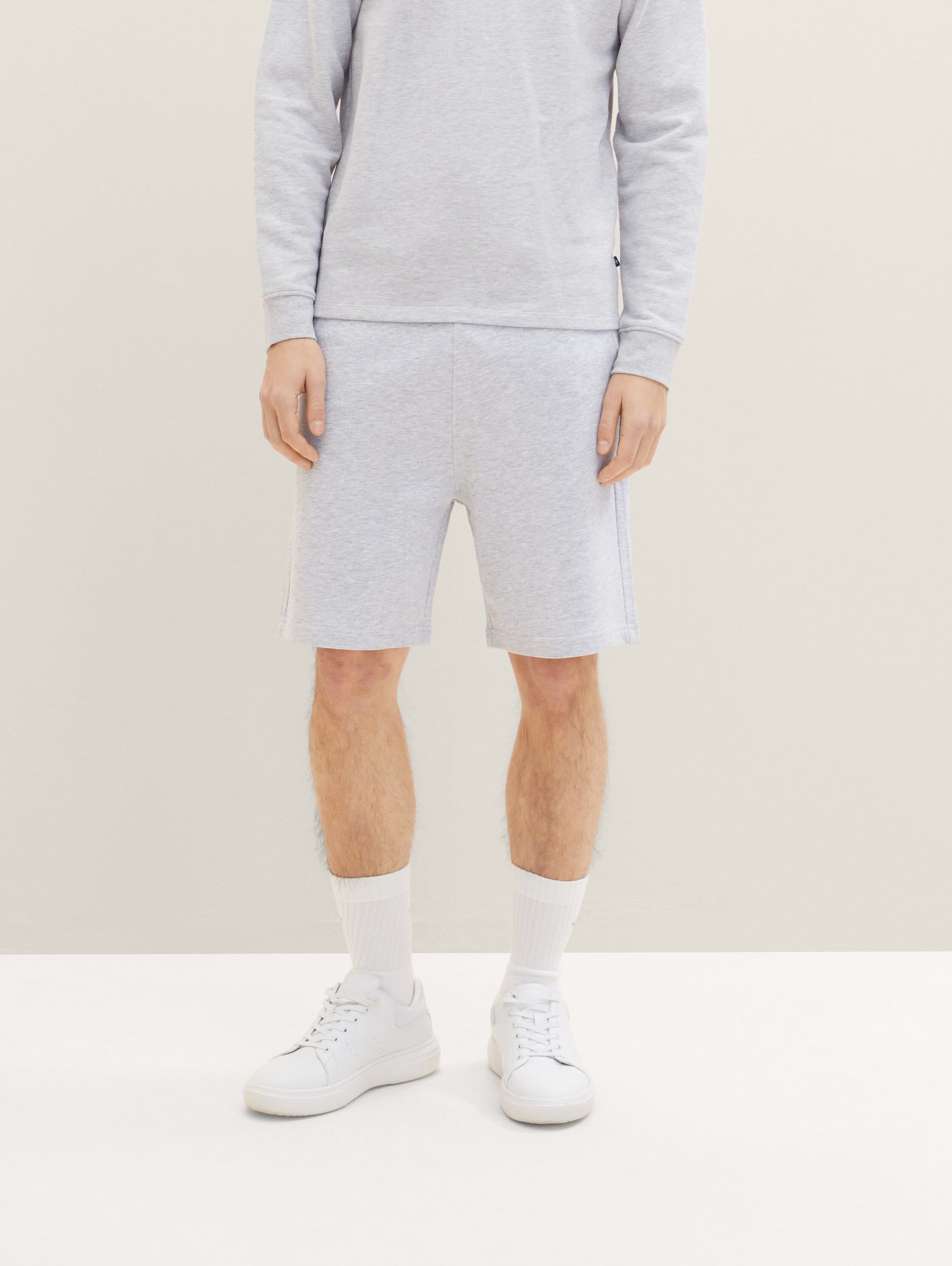 Basic Jogger Shorts - Light Stone Grey Melange