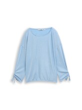 Nicht ausgewählt, Loose Fit Langarmshirt mit Raffärmeln von , blau