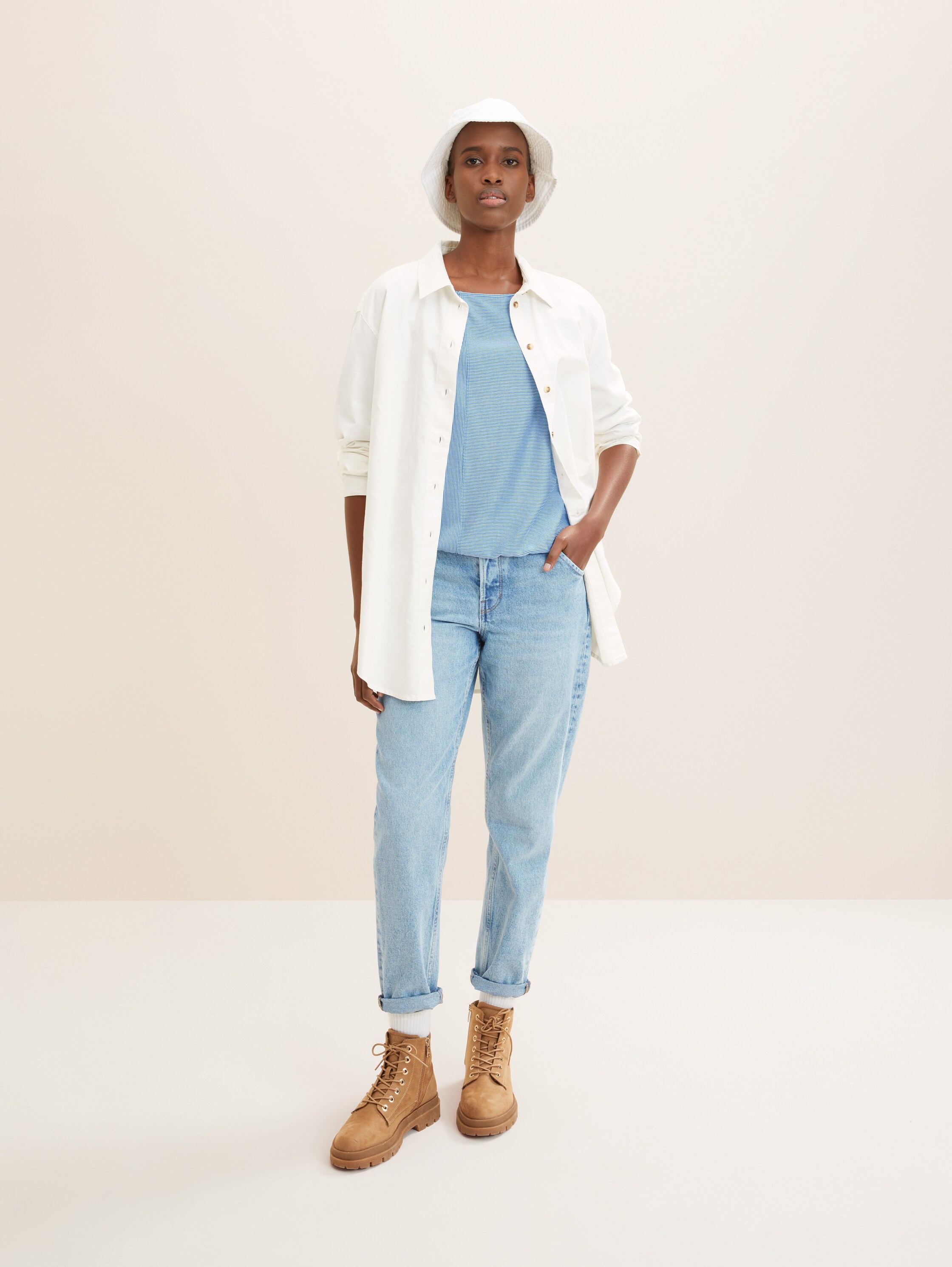 Langarmshirt mit Streifenmuster - 1