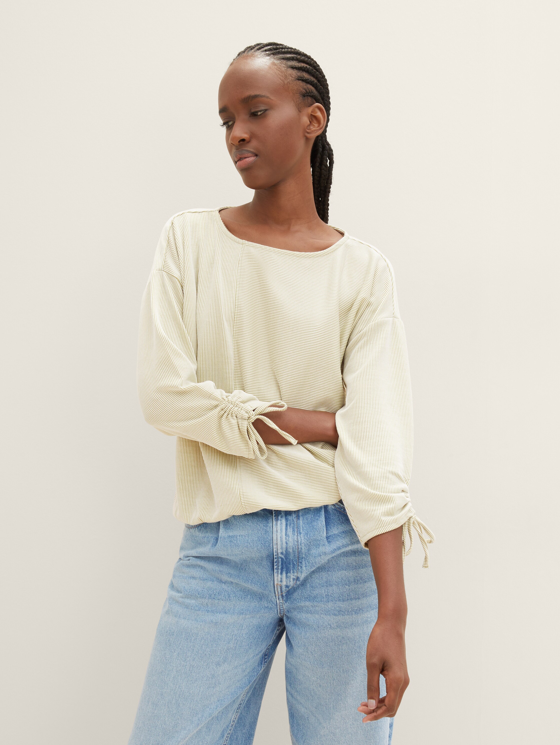 Langarmshirt mit Streifenmuster - 1