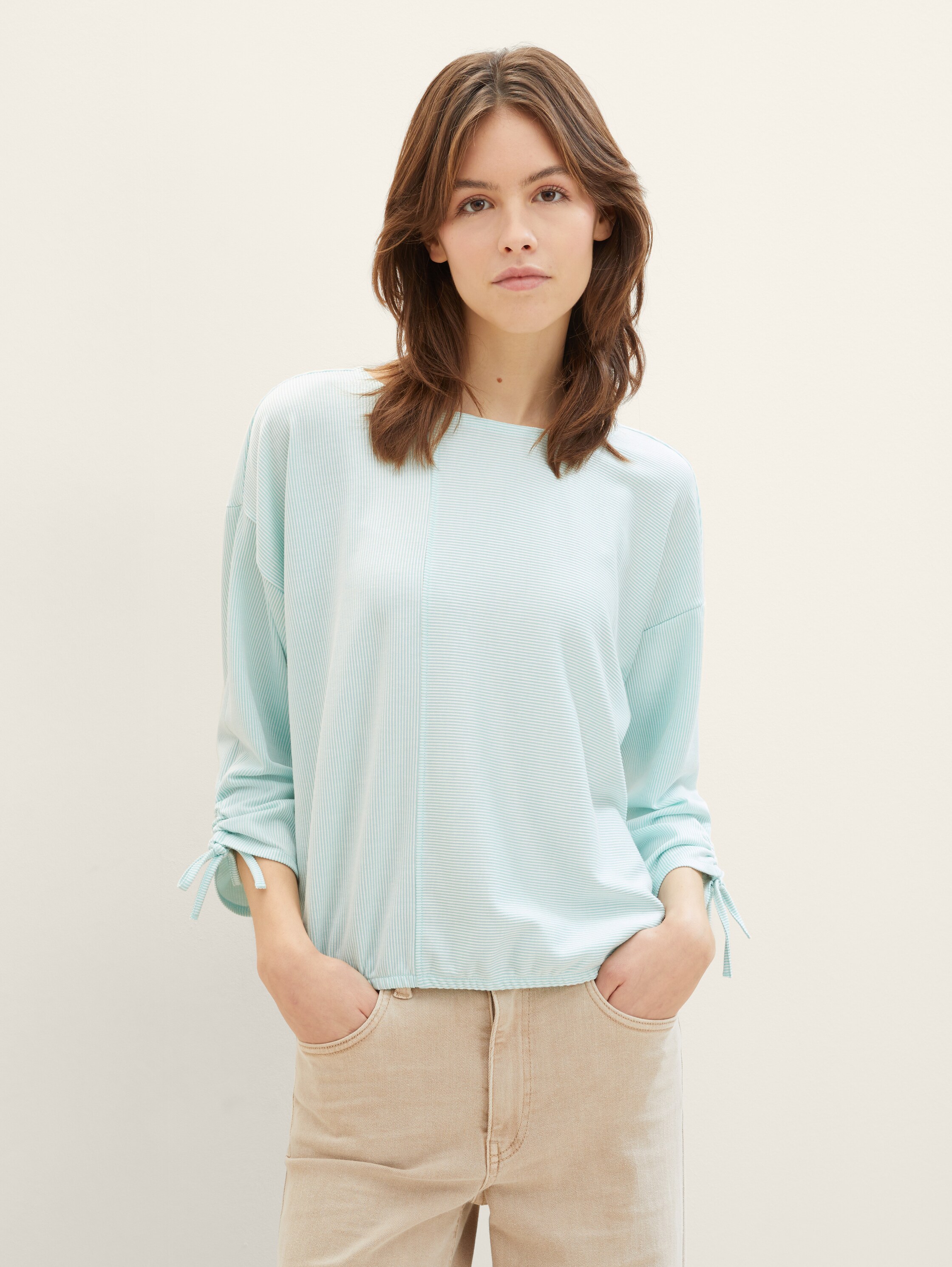 Langarmshirt mit Streifenmuster - 1