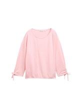 Niet geselecteerd, Loose fit shirt met lange mouwen en gerimpelde mouwen door , rosa