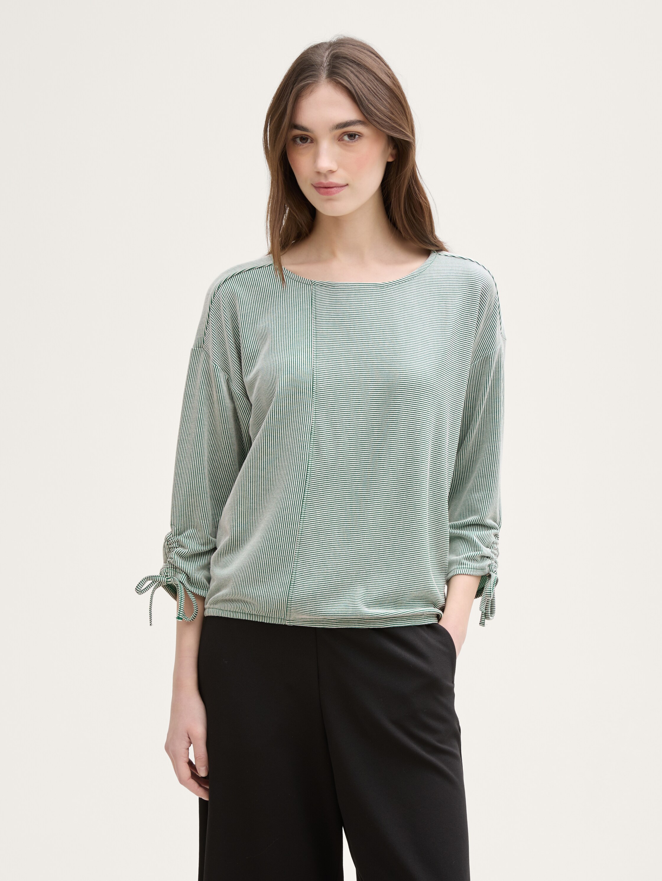 Langarmshirt mit Streifenmuster - 1