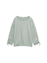 Niet geselecteerd, Loose fit shirt met lange mouwen en gerimpelde mouwen door , groen