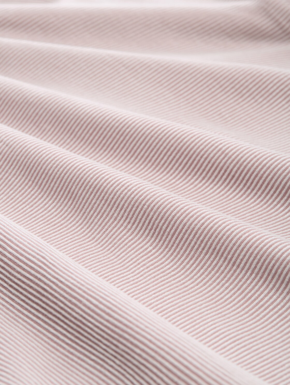 Loose Fit Langarmshirt mit Raffärmeln - small dusty rose white stripe - Material-Ansicht